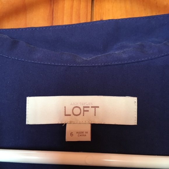 Loft Size 6 Royal Blue short-sleeved Dress - Picture 6 of 7